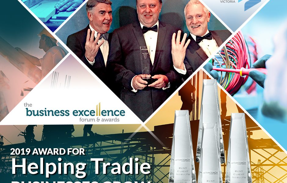 2019 Award for Helping Tradie Businesses Grow